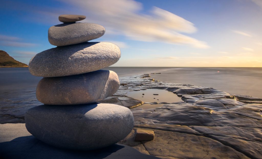 spiritual health with rocks